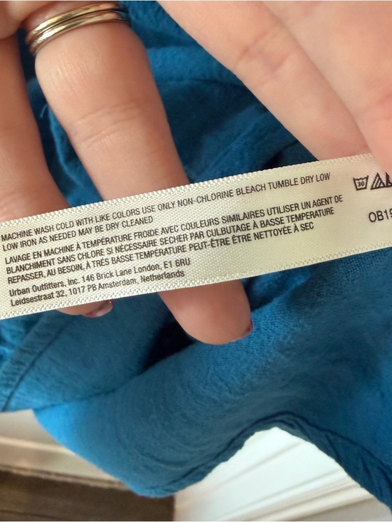 Free People Sunnier With You Blue Smocked Square-Neck Mini Dress XS - Picture 12 of 13